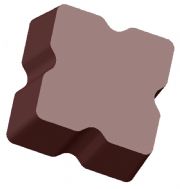 Chocolate World CW1000L42 Magnetic Polycarbonate Square Chocolate M